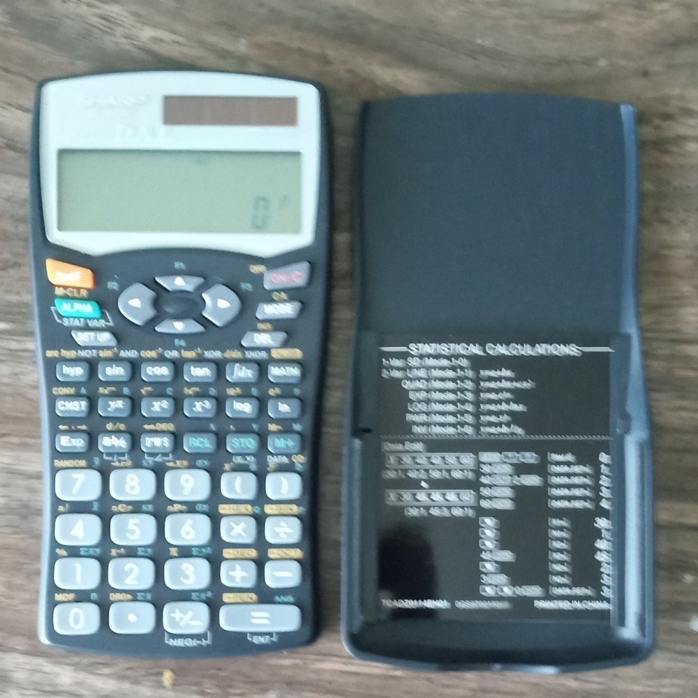 Vintage Sharp EL-546W Advanced D.A.L Twin Power Solar Scientific Calculator